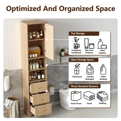 67.7-inch Freestanding Storage Cabinet - image 5