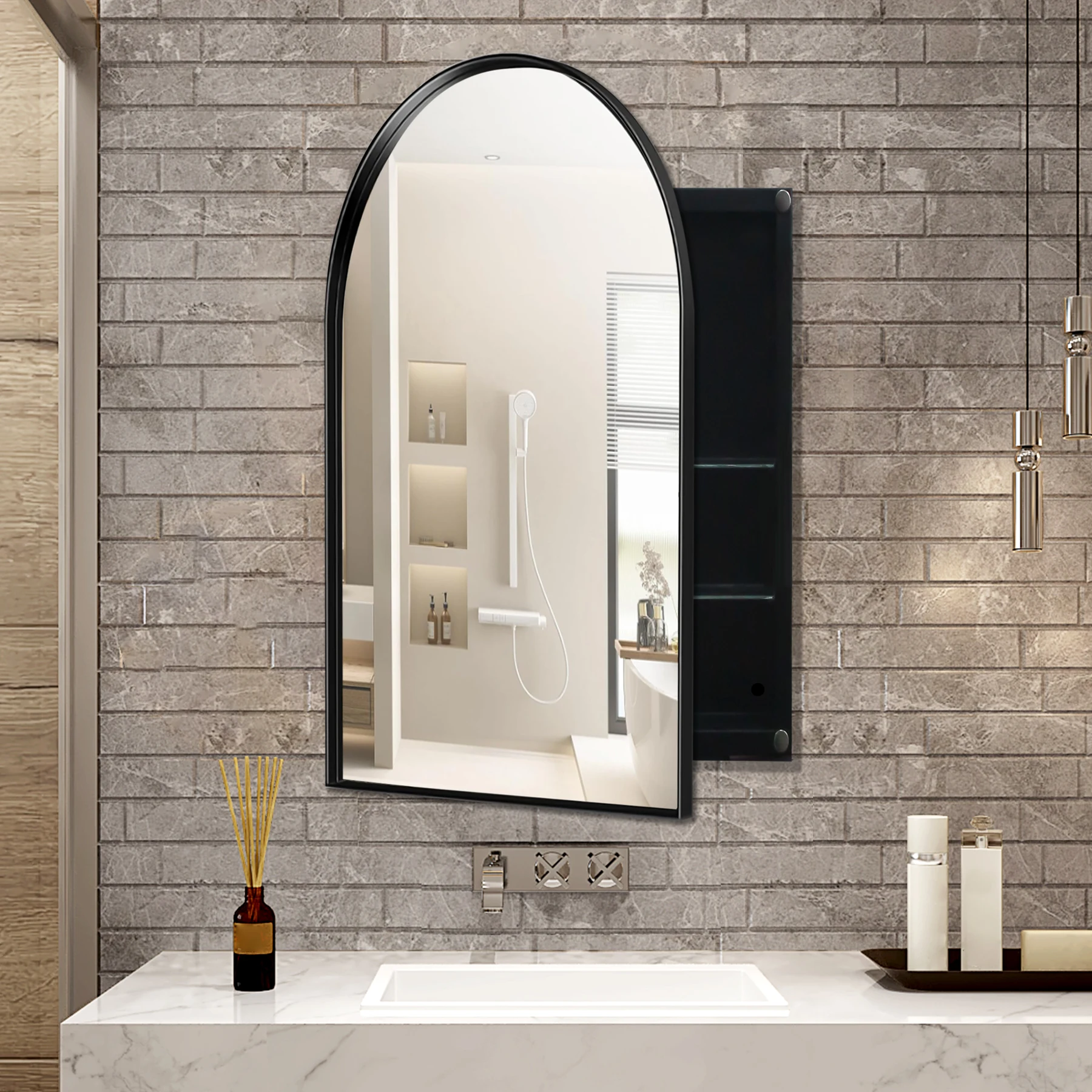 Arched Mirror Medicine Cabinet