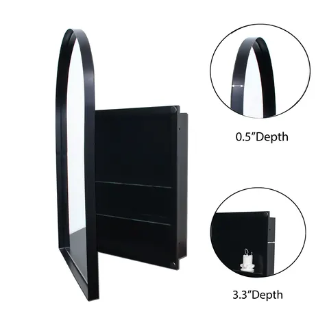 Arched Mirror Medicine Cabinet - image 8