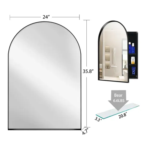 Arched Mirror Medicine Cabinet - image 11