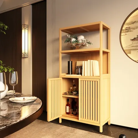 Bamboo Freestanding Storage Cabinet - image 1