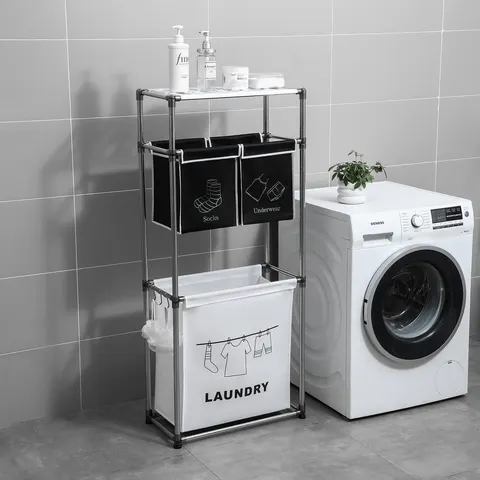 Bathroom Laundry Sorter with Four Removable Bags - image 1