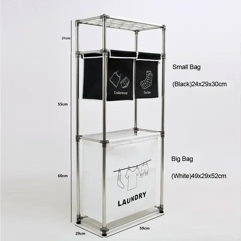 Bathroom Laundry Sorter with Four Removable Bags - image 7