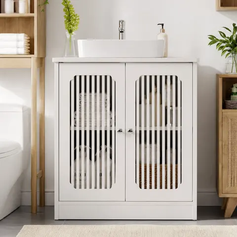 Louvered Vanity Cabinet - image 10