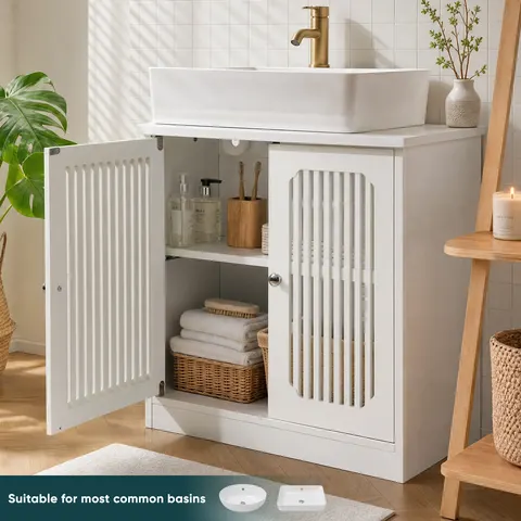 Louvered Vanity Cabinet - image 11
