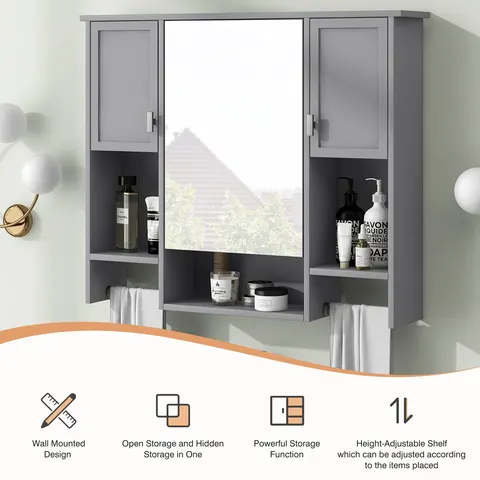 Mirror Cabinet with Towel Bar - image 5