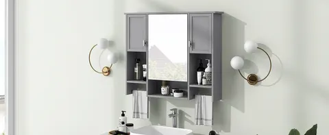 Mirror Cabinet with Towel Bar - image 21