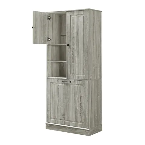 Tall Storage Cabinet with Flip-Out Basket - image 18
