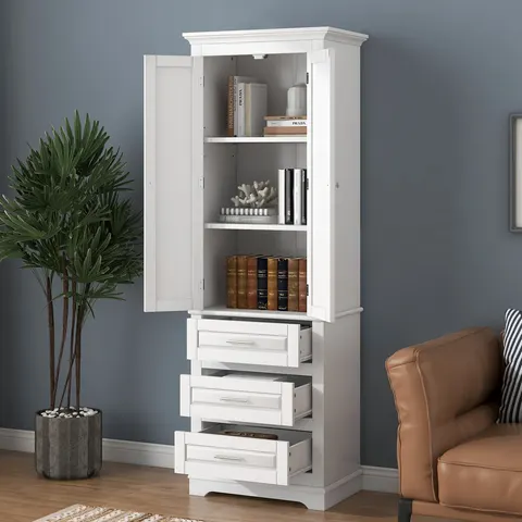 Tall Storage Cabinet with Three Drawers - image 3