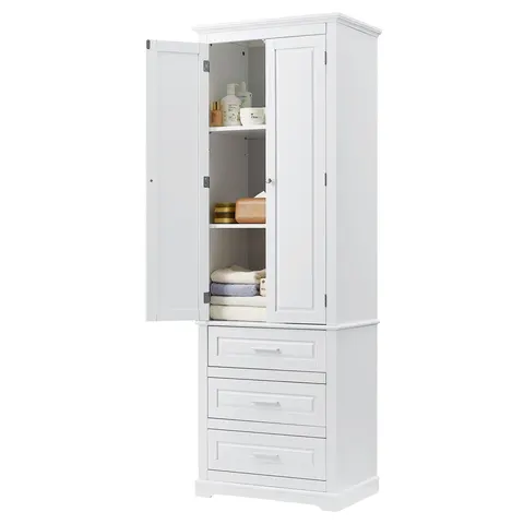 Tall Storage Cabinet with Three Drawers - image 9