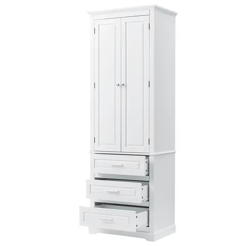 Tall Storage Cabinet with Three Drawers - image 12