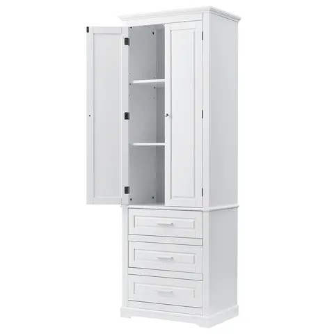 Tall Storage Cabinet with Three Drawers - image 14